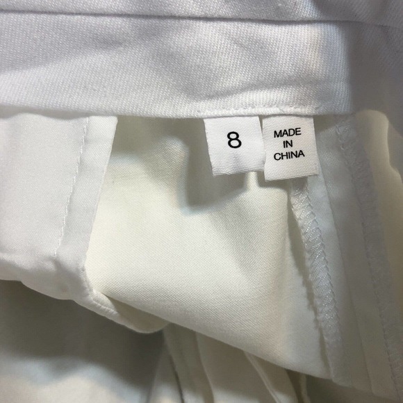 Derek Lam 10 Crosby Womens Cropped Pants Size 8 White High Rise Ankle Length‎ - Picture 6 of 7